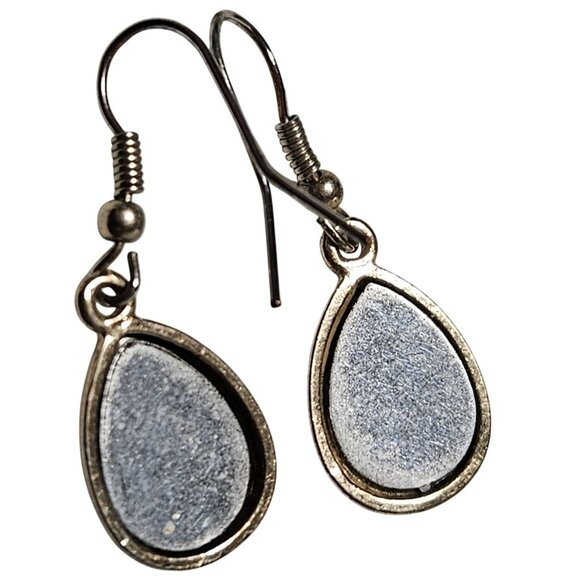 Elegant Retro Gold Tone Black Gemstone Teardrop Earrings Classic Fashion Jewelry - Picture 2 of 4